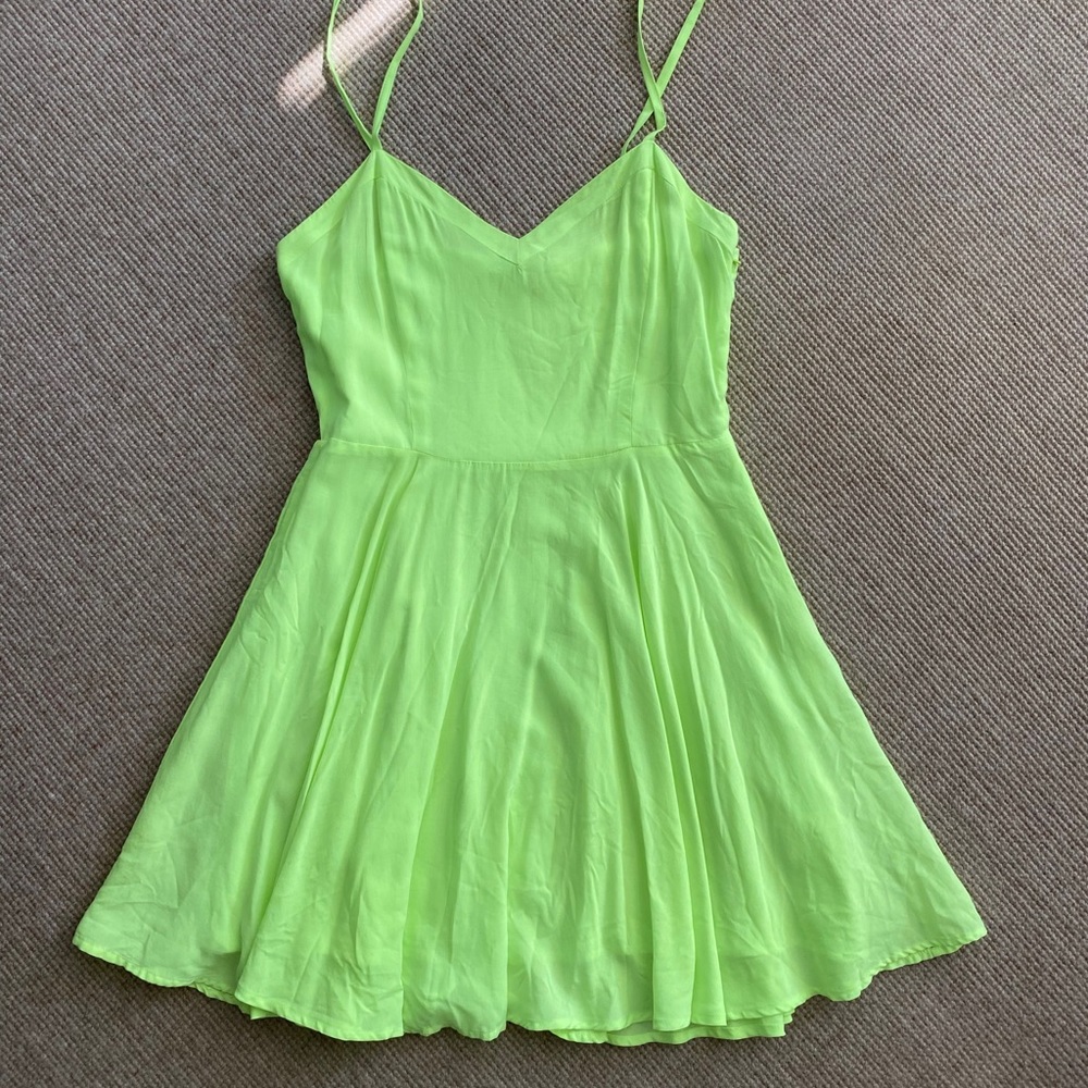 Neon green dress